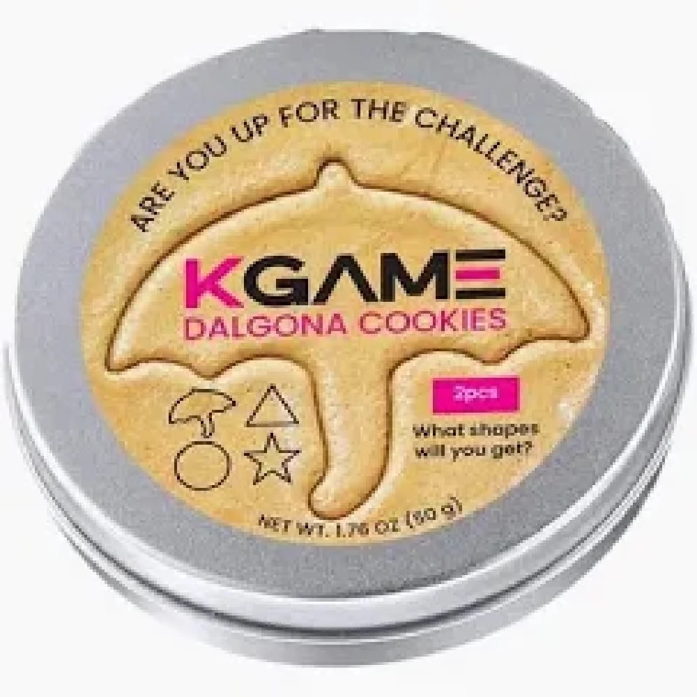 KGAME Dalgona Biscuit Cookies, 2 Count, Round