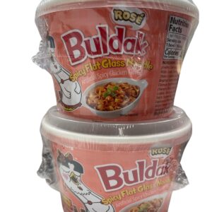 Rose Buldak spicy Flat Glass noodle- 2 pieces